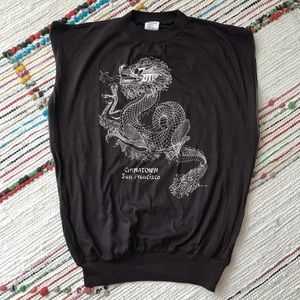 Amazing NOS Vintage Chinatown San Francisco travel souvenir t shirt w/dragon